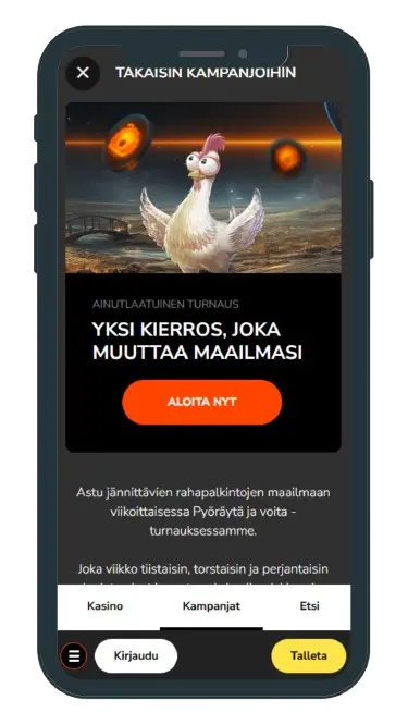 Hurmio Casino bonus mobiilissa