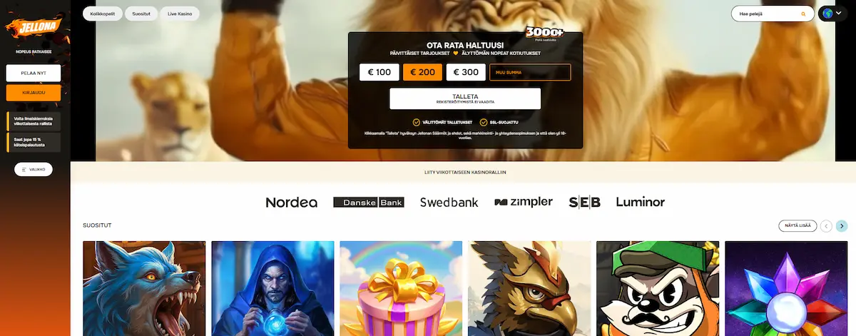 Jellona Casinon peliaula ja kolikkopelit